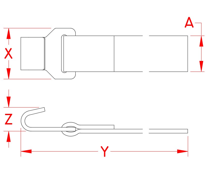 Webbing Assembly with Flat Hook, 1
